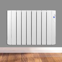 Futura 1500W Oil Filled Electric Radiator Panel Heater 24/7 Day Timer Lot 20 Wall Mounted Low Energy Retention Heater