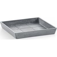 Ecopots Untersetzer Square 35 für Blumentöpfe - L 29,6 cm x B 29,6 cm x H 3 cm - Innen- und Außenbereich