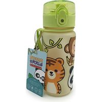 Puckator Borraccia Infrangibile per Bambini con Apertura a Scatto 350ml - Animali Selvatici - Animali Dolci