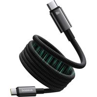 Wolframgoldkabel mit magnetischer Organizer-Funktion, USB-C, 100 W, 1 m – Schwarz