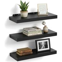 Wall Shelves, Set of 3 - Hanging Display Ledges