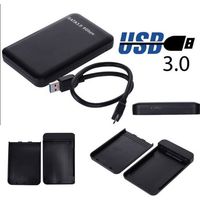 Boîtier de disque dur 2.5 \"USB3.0 SATA3.0 HDD Disque dur Disque dur gratuit 6 Gbps supporté Protocole UASP 3To (Noir)