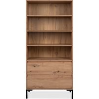 Scaffale alto con 2 cassetti - Effetto legno chiaro - L177.5 x H165 cm