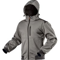 Softshelljacke wind-wasserdicht grau/schwarz S