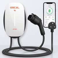 OSCAL EV7000 Borne de recharge voiture électrique 7kW 16A-32A, IP65, câble 5m, contrôle App, prise IP55, UL94-V0