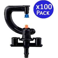 Set di 100 Sistema di micro-Irrigazione a Goccia Irrigatore 360º, Portata 2,5 - 3 metri