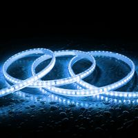 Tira LED Regulable 220V SMD 120 LED/m Color 8.5W/m Ancho 12mm Corte 20cm IP65 a Medida Azul 3 m