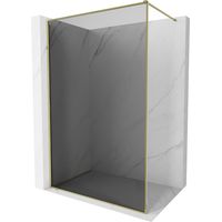 Mexen Kioto-XF Duschwand Walk-in mit Rahmen 80 x 202 cm, grafit 10 mm, gold - 800-080-104-50-40-X