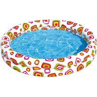 Piscina Gonfiabile Per Bambini A 2 Anelli Design Colorato Decorato 122x25cm 017919