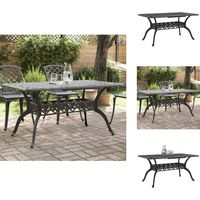 Table de jardin noir 150x90x72 cm aluminium coulé - Table De Jardin - Mobilier De Jardin - Table Extérieure - Table Aluminium - Table Design