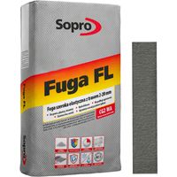Malta flessibile Sopro FL per calcestruzzo grigio, 25 kg di larghezza con traccia 2-20 mm