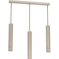 Suspension Luminex Tibia Buble crème 60cm barre 3xGU10