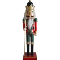 Weihnachtsnussknacker Rebecca Mobili Arjuna 35x8x10 Holz Grün Rot Klassisch