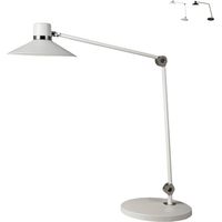 Lampe De Table Led Panarea 10W En Métal Blanc, Design Moderne, Technologie Cct Réglable, Intensité Variable Par Pression, Idéale Pour L'Intérieur.