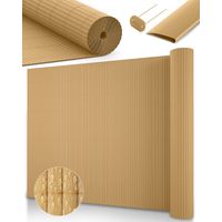 PVC Sichtschutz für Balkon Zaun SolVisionP12, 80x500cm, Bambus