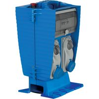 Quadro stagno da cantiere precablato a 4 prese interbloccate Palazzoli 634106
