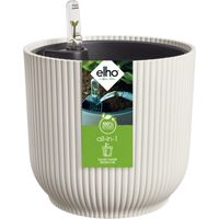 Elho All-in-1 Vibes Rond 18 + Swi 17 - Blanc - L 18 x B 18.35 x H 17 cm - intérieur - 100% recyclé