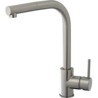 Essebagno Kiwo Mezclador para fregadero con ducha extraíble, estilo acero inoxidable