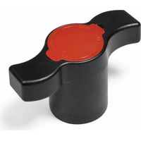 Palomilla elevada en plástico para válvula de esfera con placa roja Giacomini R749F 3/4" - 1" - 1 1/4"