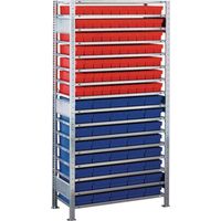 Ripiano a bullone A2000xL1000xP500mm ripiano base 16 ripiani in acciaio 75xL 500mm blu
