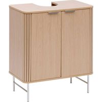 Meuble Sous Lavabo 2 Portes "Liora" 80cm Naturel