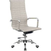 Silla despacho giratoria elevable acabado beige, 60 cm(ancho) 108-115 cm(altura) 66 cm(fondo)