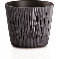 Pot de Fleurs DSR260-S433 - Anthracite - 26.2 cm - Résistant et Élégant - Idéal Intérieur/Extérieur