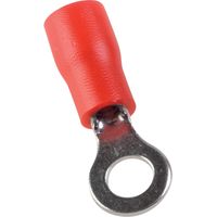 Tol-1.5-6 Sachet De 100 Cosses Rondes Isolées Rouges Pour Fil 0.25 à 1.5mm² - Trou M6 - ø 6.4mm - Arvi