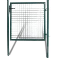 Vidaxl – Portillon de clôture en acier 100x100 cm – Résistant à la corrosion – Installation facile avec charnières robustes – Système de verrouillage inclus