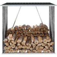 Abri à bûches,Range bûches,Abri de stockage à boisAcier galvanisé 163x83x154cm Anthracite - FR90624