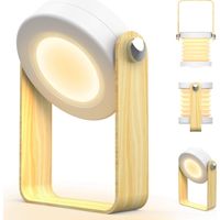 Lampada da comodino senza fili, lampada da scrivania vintage a LED dimmerabile al tocco, lampada da tavolo pieghevole portatile ad alta luminosità