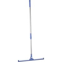 Relaxdays – Raclette de douche télescopique 84–135 cm – Lèvre en caoutchouc pour surfaces lisses – Acier inoxydable argenté et bleu – Articulation 180°
