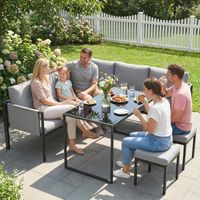 6-Piece Corner Garden Set, Grey