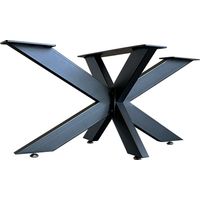 Bc-Elec – Support pied de table basse Spider 407005B – Acier noir – Dimensions 98x58x43cm – Capacité 200kg – Plaque de montage extra résistante