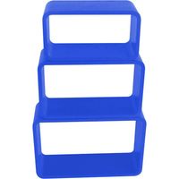 3 teiliger Rumteiler hochglanz Bücher Stapel Haushalts Regal BHP B421012M-9 blau