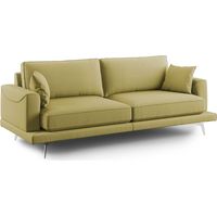 Dorian Canapé moderne en tissu doux anti-tache T05 218 cm jaune