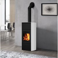 Flamma 14 v.a. struttura base flamma, termostufa a legna con ampio vetro.