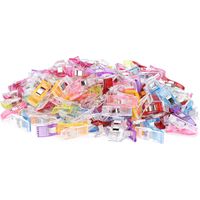 160 pinces à couture colorées en plastique pour ourlets et patchs, pinces à tricoter à tête plate