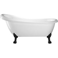 Freistehende Badewanne RICHMOND Löwenfüße SCHWARZ 155