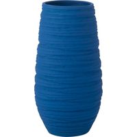 Vase céramique bleu élégant pour décoration intérieure raffinée - Bleu intense céramique
