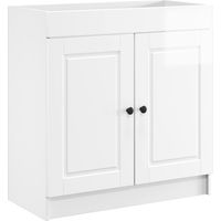 vidaXL Bathroom under Sink Cabinet High Gloss White