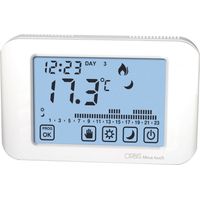 Orbis MIRUS TOUCH Bianco Cronotermostato touch screen settimanale a Batterie
