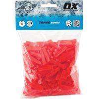 OX Tools OX-T160605 Distanziatori per Piastrelle a Forma di Cuneo, Rosso, 5mm (500 pcs)