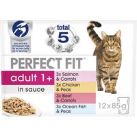 Perfect Fit Cat Pouches Adult 1+ Mixed 12x85g PK4 - 729204
