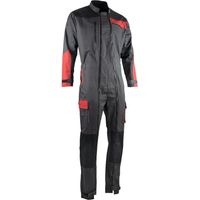 Combinazione di lavoro a doppia zip tricolore LMA SESAME Grigio / Rosso 6XL