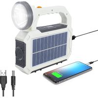 Lampe de secours portable à panneau solaire stroboscopique USB multifonction