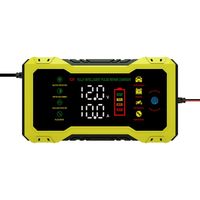 Chargeur de batterie de voiture avec affichage LED, charge rapide intelligente 12 V, protection contre la surcharge, convient aux voitures, motos et bateaux.