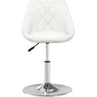 Tabouret de bar Chaise de bar Blanc Similicuir