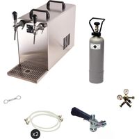 Bierzapfanlage Komplettset Stream 50, 2-Leitungs Trockenkühler, 50 l/h, für A- und M-Fass