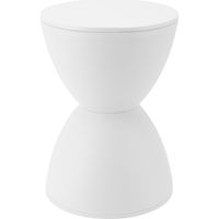 Jeffergarden Tabouret en forme de sablier en plastique tabouret rond de ménage de Style nordique Simple moderne pour salle d'essayage de salle de bain blanc